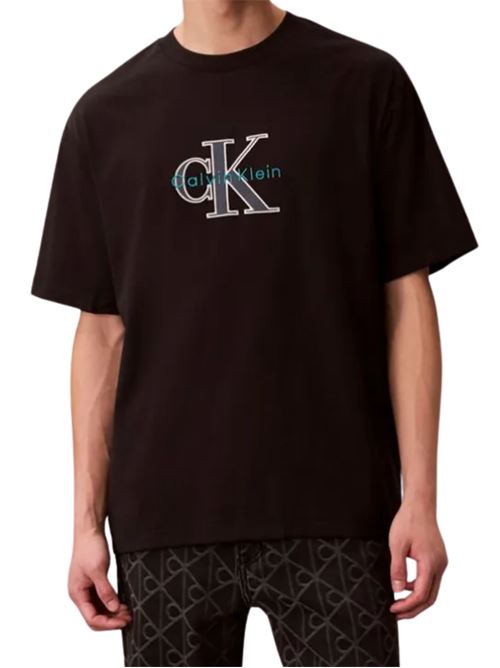 T-shirt con logo centrale Calvin Klein Jeans | LV04RE815GUB1